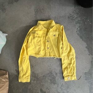 Shein yellow jean jacket size L